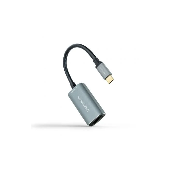 Nano Cable 10.16.4104-G Conversor USB Tipo-C Macho a DisplayPort Hembra 15cm Gris