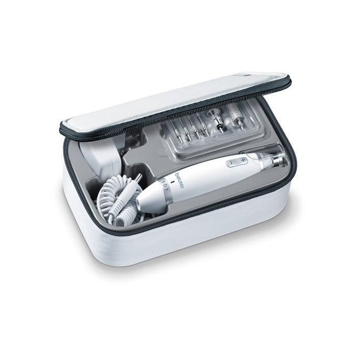 Beurer MP-62 Set de Manicura y Pedicura Profesional con Luz para Manos y Pies con 9 Accesorios y Velocidades Ajustables 1