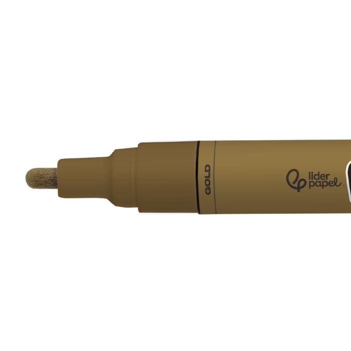 Rotulador Liderpapel Acrylic Base Agua Todo Tipo De Superficie Punta Redonda 3 mm Oro 2 Rotulador Liderpapel Acrylic Base Agua Todo Tipo De Superficie Punta Redonda 3 mm Oro 2
