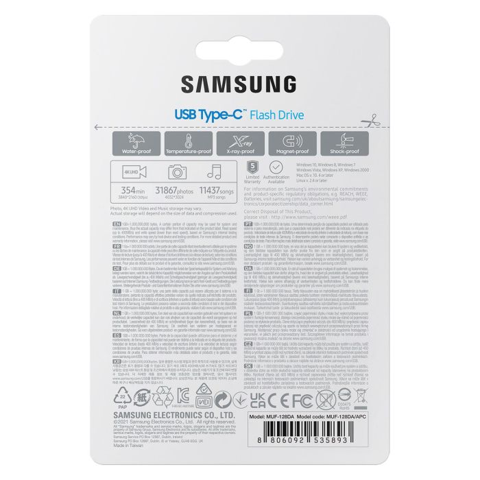 Samsung MUF-128DA/APC Pendrive 128GB USB Tipo-C USB 3.1 Flash Drive 9