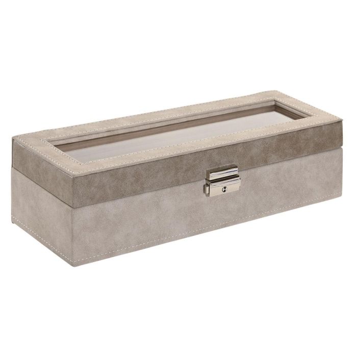 Caja-Joyero Home ESPRIT Gris Gris oscuro Poliuretano Madera MDF 30 x 10 x 8 cm 1 Caja-Joyero Home ESPRIT Gris Gris oscuro Poliuretano Madera MDF 30 x 10 x 8 cm 1