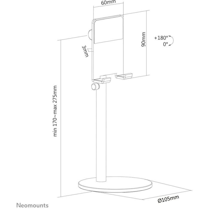 Soporte Neomounts DS10-200SL1 Plata 3