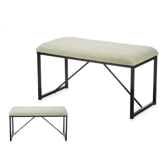 Banco Borreguito Verde Giftdecor 81x42x38 cm - Metal y Tela Banco Borreguito Verde Giftdecor 81x42x38 cm - Metal y Tela