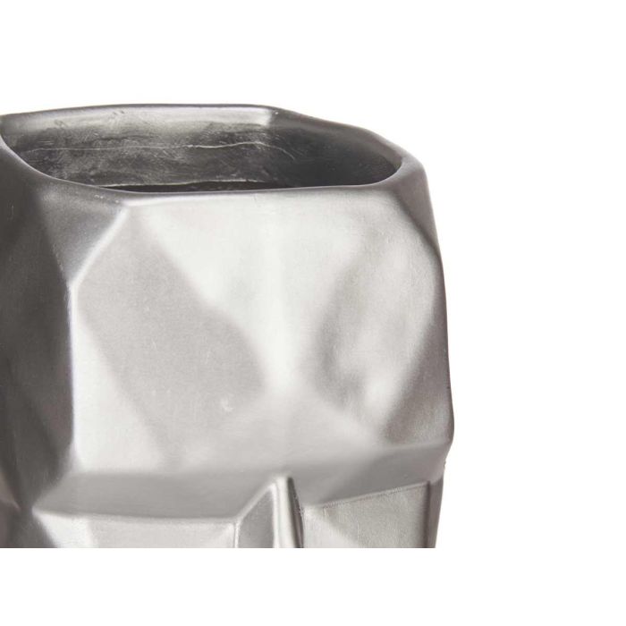 Jarron Cara 3D Plata Giftdecor 12X24CM (4 Unidades) 3 Jarron Cara 3D Plata Giftdecor 12X24CM (4 Unidades) 3