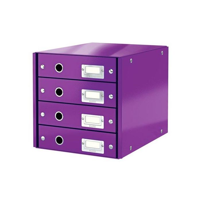 Modulo 4 Cajones Leitz Click&Store Plegable Violeta