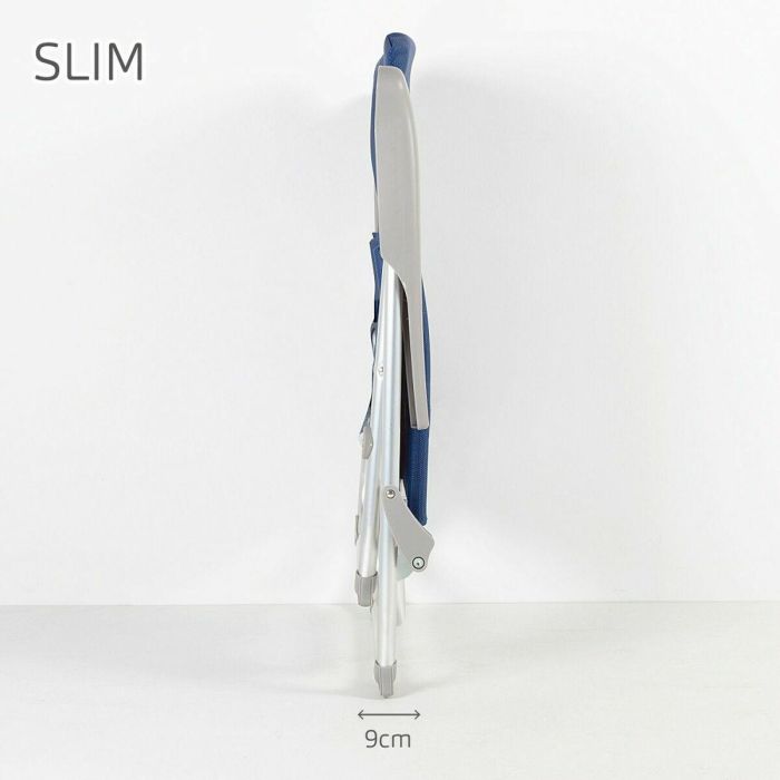 Silla plegable slim aluminio 6 posiciones con asas 47x56x89cm 4 Silla plegable slim aluminio 6 posiciones con asas 47x56x89cm 4