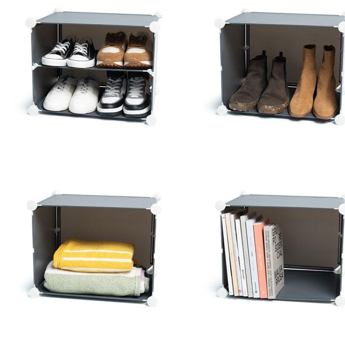 Zapatero Modular Portátil InnovaGoods Gris 1