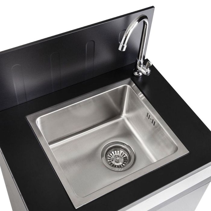 Cook'In Garden WT031T Módulo Fregadero Fidgi Integrable con Barbacoas Fidgi 3 y 4, Protector Salpicaduras, Acero Inoxidable 1