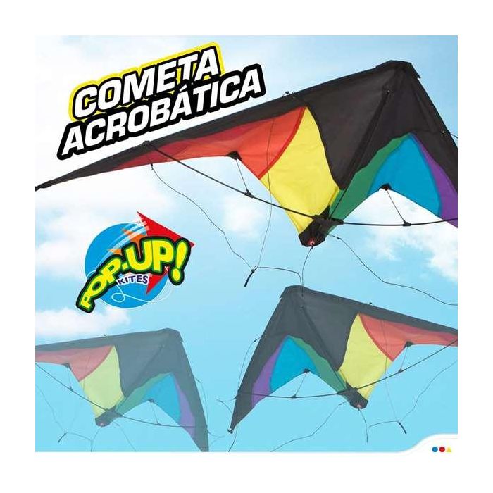 Cometa stunt kite pop-up magic arco iris 125x72 cm 3