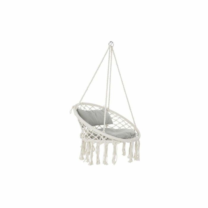 Silla Colgante Terraza Y Jardin DKD Home Decor Crudo Gris 62 x 123 x 82 cm