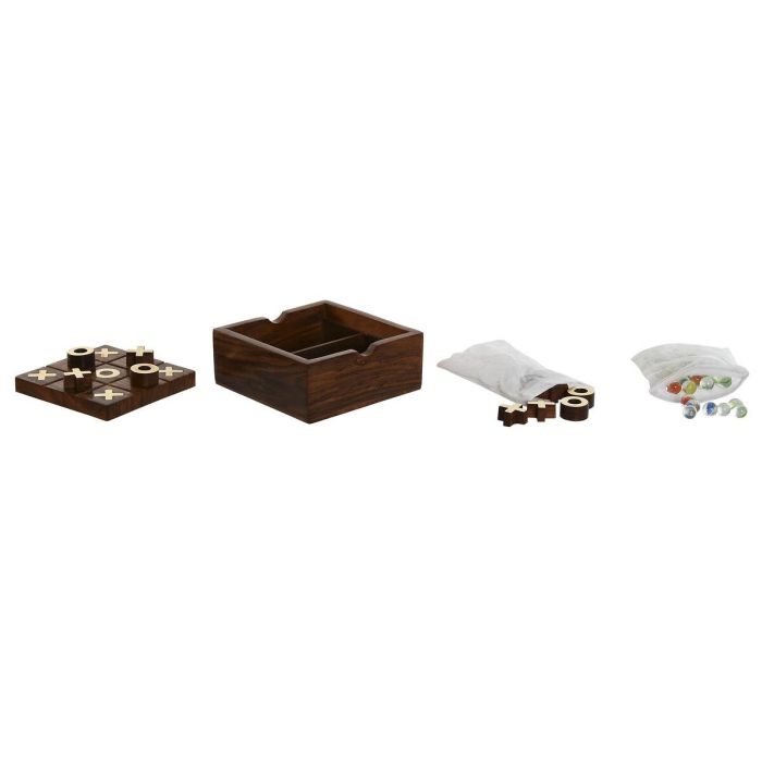 Juego Colonial DKD Home Decor Marron 11.5 x 4.6 x 11.5 cm Set de 2