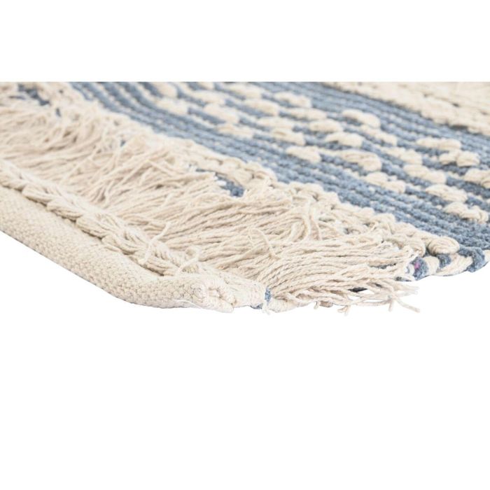 Alfombra DKD Home Decor 180 x 120 x 2 cm Azul Algodón Blanco Boho 1