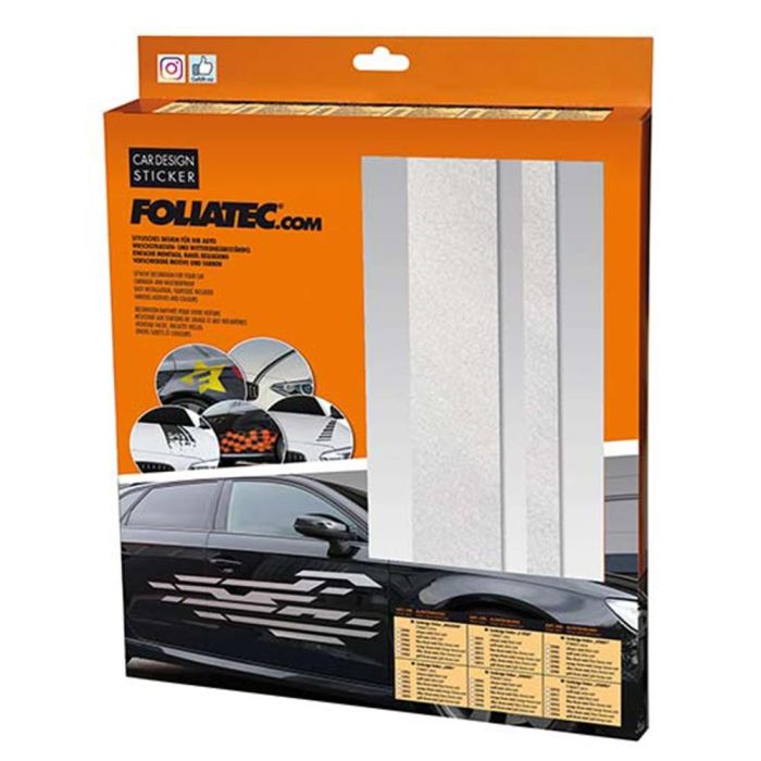 Foliatec FO33934 Pegatinas Para Coche Diseño Líneas Plata 5,8 x 360 cm
