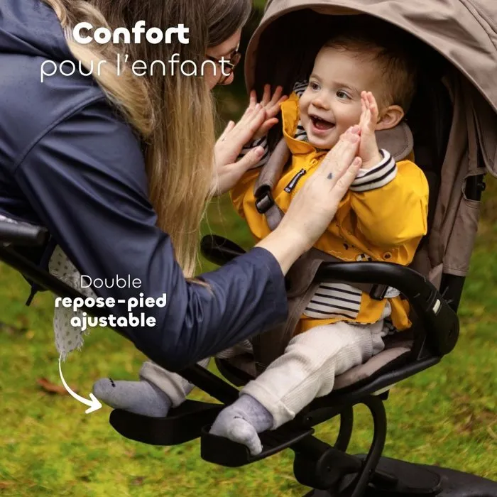 BEABA Cochecito Baby Cruiser 360° 4 ruedas Pralin - BEA3384349470036