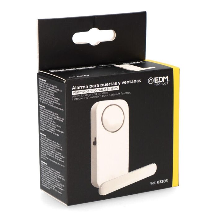 Edm Alarma Sonora Anuncio Visitas para Ventanas y Puertas Blanca Lr44 1