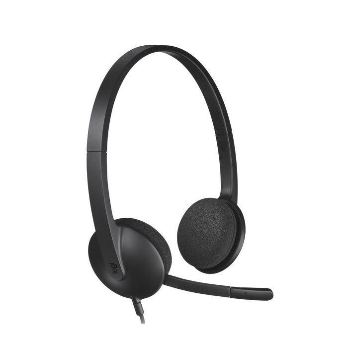 Logitech H340 Auriculares USB para Ordenador con Micrófono Cancelación de Ruido Plug-and-Play para VOIP y Skype Cómodos