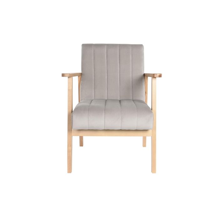 DKD Home Decor Sillón Sixties Gris Natural 68 x 81 x 63 cm 4