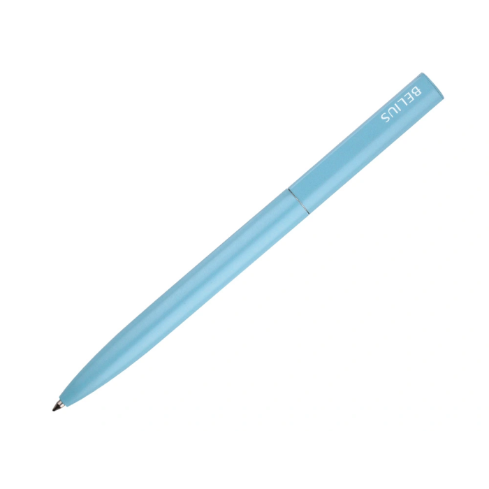 Belius Boligrafo Rocket B de Aluminio Minimalista Azul Tinta Azul Caja Cilindrica 0.8mm 5