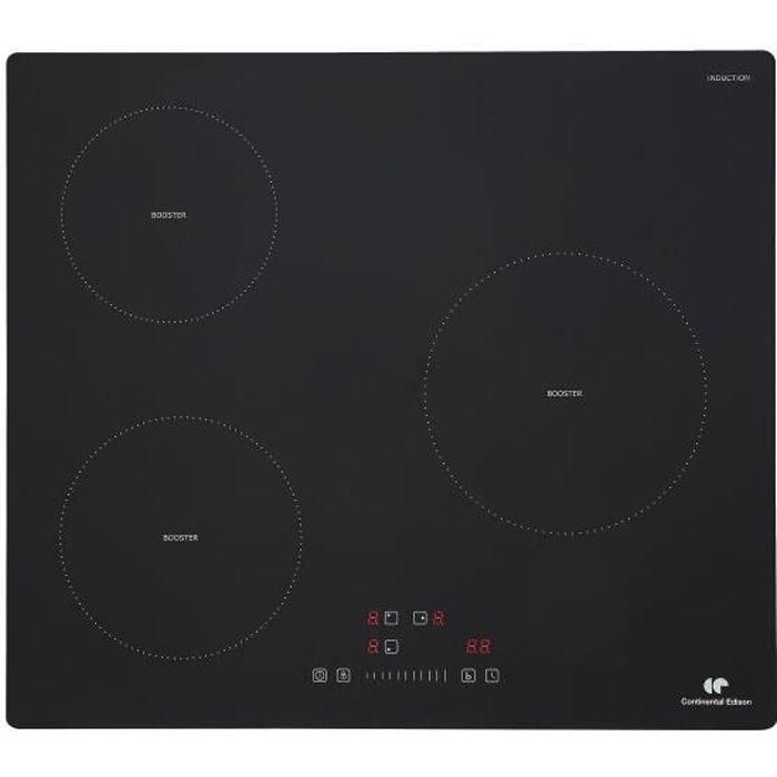 Continental Edison CETI3B3T2 Placa de inducción de 3 focos, con 3 temporizadores y 3 refuerzos, negra Continental Edison CETI3B3T2 Placa de inducción de 3 focos, con 3 temporizadores y 3 refuerzos, negra