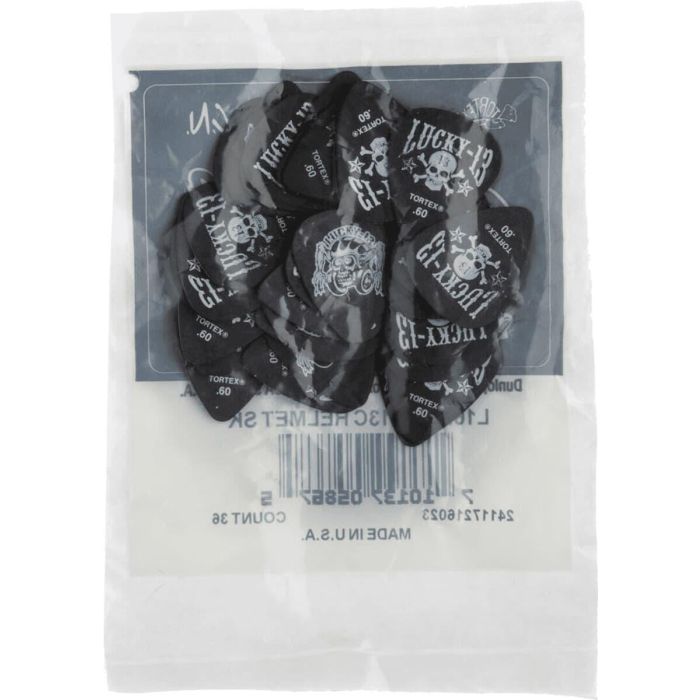 Dunlop Pack 36 Púas Lucky 13 Series Iii Helmet Skull - 0,60 Mm 1