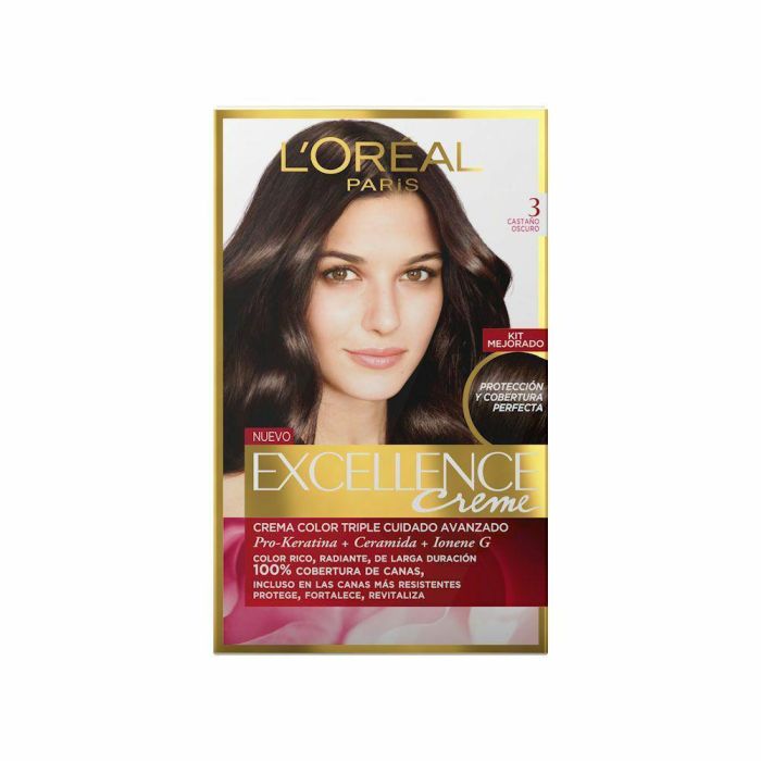 L'Oréal Excellence Nº 3 Castaño Oscuro - Tinte Capilar Permanente