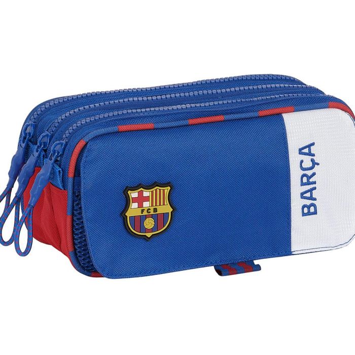 Portatodo Doble F.C. Barcelona Azul Granate 21,5 x 10 x 8 cm