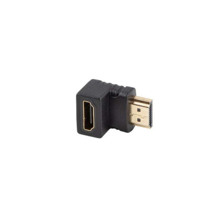 Lanberg Adaptador HDMI 2.0 4K@60Hz HDR Macho - Hembra Angulado 18Gbps Chapado Oro 1 Lanberg Adaptador HDMI 2.0 4K@60Hz HDR Macho - Hembra Angulado 18Gbps Chapado Oro 1