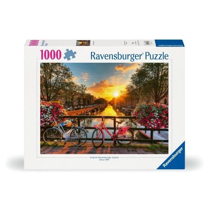 Puzzle de 1000 piezas Bicicletas en Ámsterdam, Adultos y niños a partir de 14 años, Puzzle de alta calidad, 12000662, Ravensburger 1