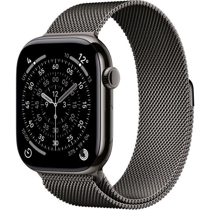 Apple Watch S11 Titan Schiefer Cellular 46mm Reloj Inteligente con Correa Milanesa Gris Antracita Talla M/L