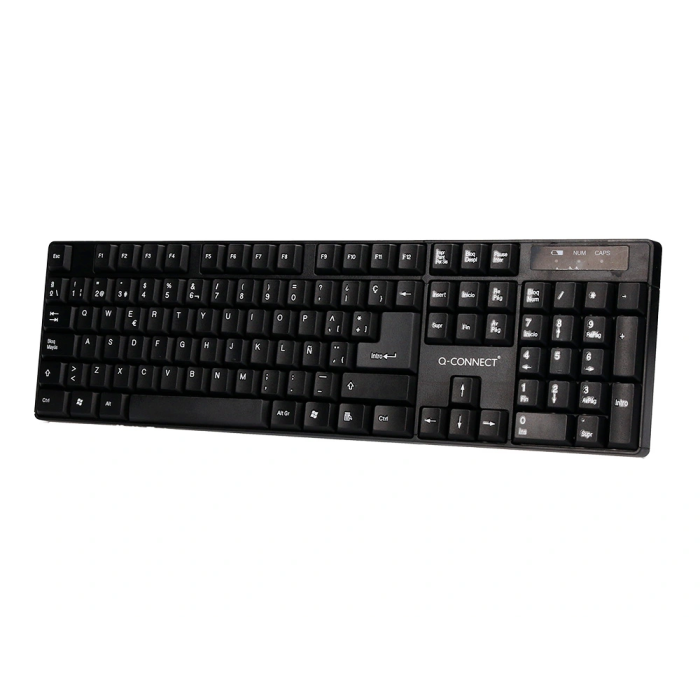Q-connect Set Teclado + Ratón Inalámbrico 2.4g Negro Compatible Windows 3