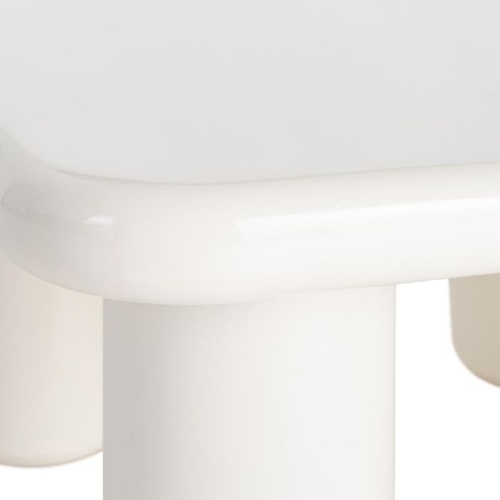 Mesa Centro Lacado Crema Dm Salón 78 X 78 X 41 cm