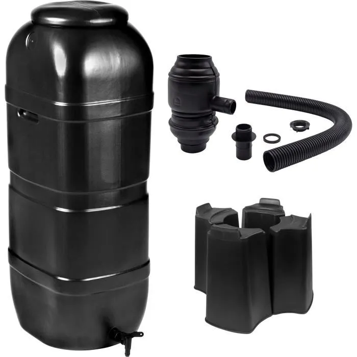 Nature NAT8711338704417 Kit colector de agua 100 litros Forma de columna Tratamiento anti-UV Fabricado en Europa Negro 0 Nature NAT8711338704417 Kit colector de agua 100 litros Forma de columna Tratamiento anti-UV Fabricado en Europa Negro 0