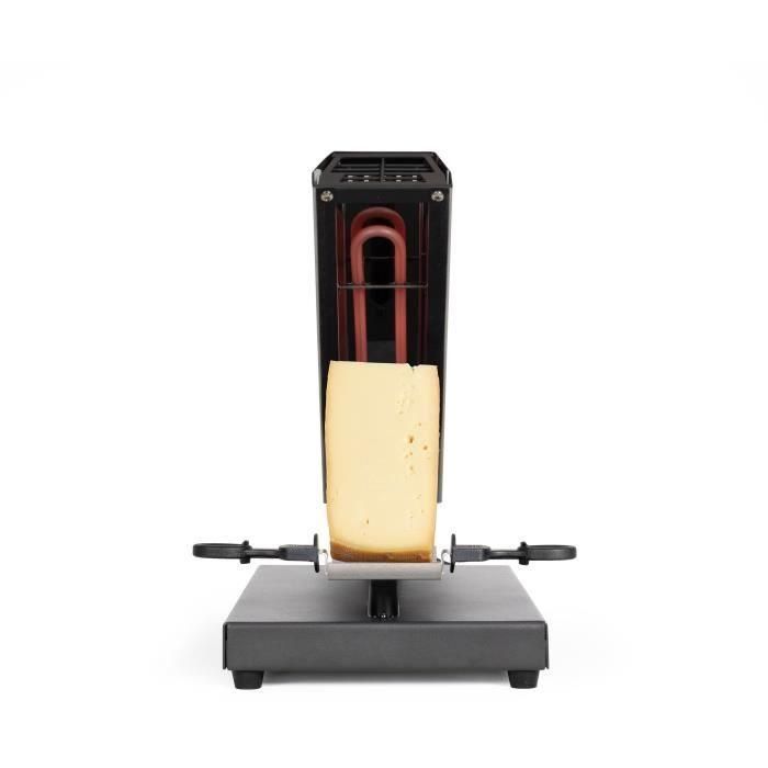 Livoo DOC314 Máquina de raclette tradicional 600W para 6-8 personas, porta quesos extraíble 360° y 2 espátulas 2