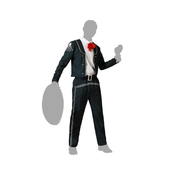 Disfraz Mariachi Traje Negro Hombre Adulto XXL 4 Disfraz Mariachi Traje Negro Hombre Adulto XXL 4