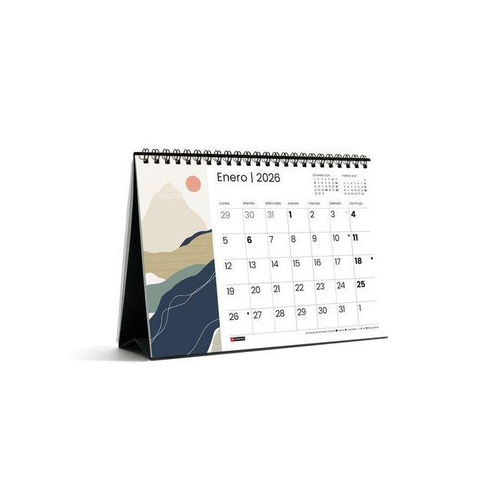 Calendario (2026) Miquelrius Sobremesa Trends Mountains Mensual Para Escribir A5 210X148,5