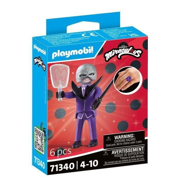 Playmobil 71340 Figura de Acción Lepidóptero, Villano de Miraculous Ladybug y Cat Noir, Coleccionable para Niños +4 años Playmobil 71340 Figura de Acción Lepidóptero, Villano de Miraculous Ladybug y Cat Noir, Coleccionable para Niños +4 años