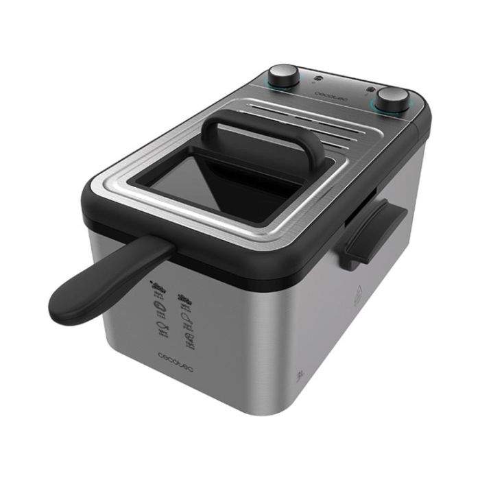 Cecotec CleanFry Infinity 3000 Freidora Eléctrica 3L 2400W, Filtro OilCleaner, Cubeta Lavavajillas, Temporizador, Acero Inoxidable Cecotec CleanFry Infinity 3000 Freidora Eléctrica 3L 2400W, Filtro OilCleaner, Cubeta Lavavajillas, Temporizador, Acero Inoxidable