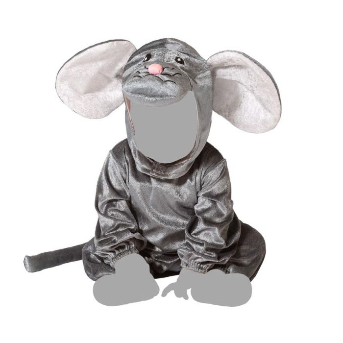 Disfraz Raton Unisex Bebé Gris 6-12 Meses 2