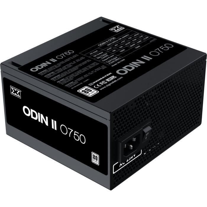 Fuente de alimentación para PC - XIGMATEK - Odin II O750 - 750W - 80Plus - No modular - Ventilador de 120 mm - Negro