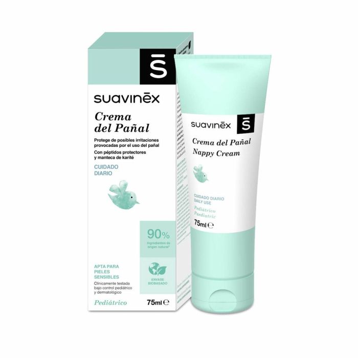 Suavinex Crema Pañal para Bebé con 90% Ingredientes Naturales, Previene y Alivia Irritaciones, Rojeces y Escoceduras, Piel Sensible 75 ml Suavinex Crema Pañal para Bebé con 90% Ingredientes Naturales, Previene y Alivia Irritaciones, Rojeces y Escoceduras, Piel Sensible 75 ml
