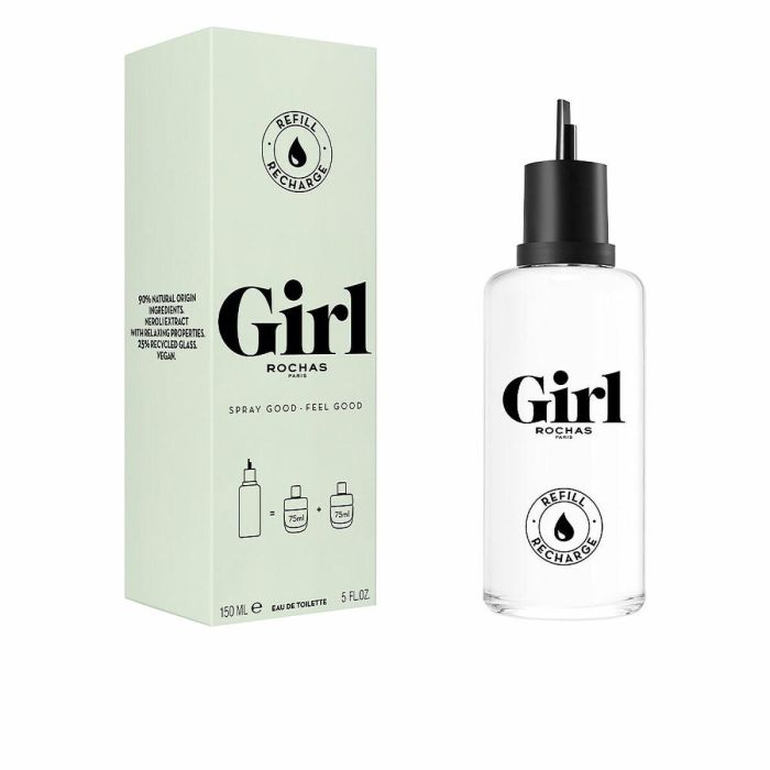 Rochas GIRL Eau de Toilette Recarga Vaporizador Mujer 150 ml Rellenable - Fragancia Floral Amaderada Fresca y Vibrante Rochas GIRL Eau de Toilette Recarga Vaporizador Mujer 150 ml Rellenable - Fragancia Floral Amaderada Fresca y Vibrante