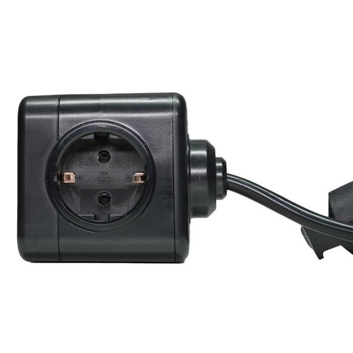 MicroConnect Power Cube Extended Duo USB Regleta, Negro, Cable de 3m 1