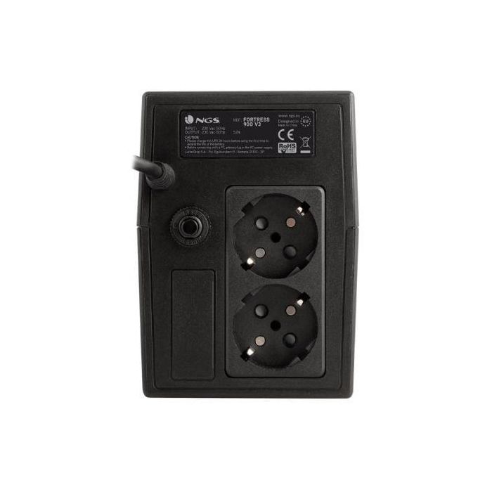 NGS FORTRESS900V3 SAI Offline 600VA / 360W, UPS con Batería, 2 Salidas, Formato Torre, AVR y Protección contra Sobretensiones 2 NGS FORTRESS900V3 SAI Offline 600VA / 360W, UPS con Batería, 2 Salidas, Formato Torre, AVR y Protección contra Sobretensiones 2