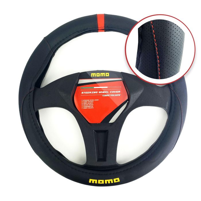 Funda Volante Momo Elegant Universal Negro Y Rojo 38-39 cm MOMLSWC010BR 1 Funda Volante Momo Elegant Universal Negro Y Rojo 38-39 cm MOMLSWC010BR 1