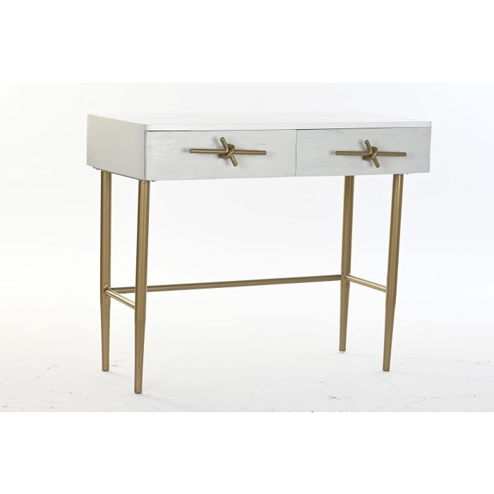 Recibidor DKD Home Decor Blanco Dorado 90 x 45 x 74 cm Recibidor DKD Home Decor Blanco Dorado 90 x 45 x 74 cm