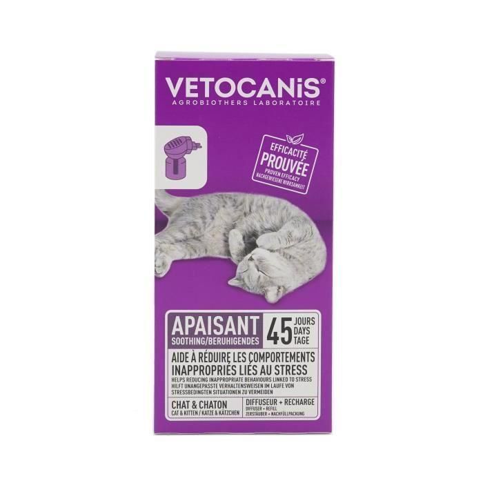 Vetocanis Difusor Antiestrés para Gatos + Recambio Feromonas Calmantes Cool & Relax - Eficaz 45 Días para un Entorno Seguro 3