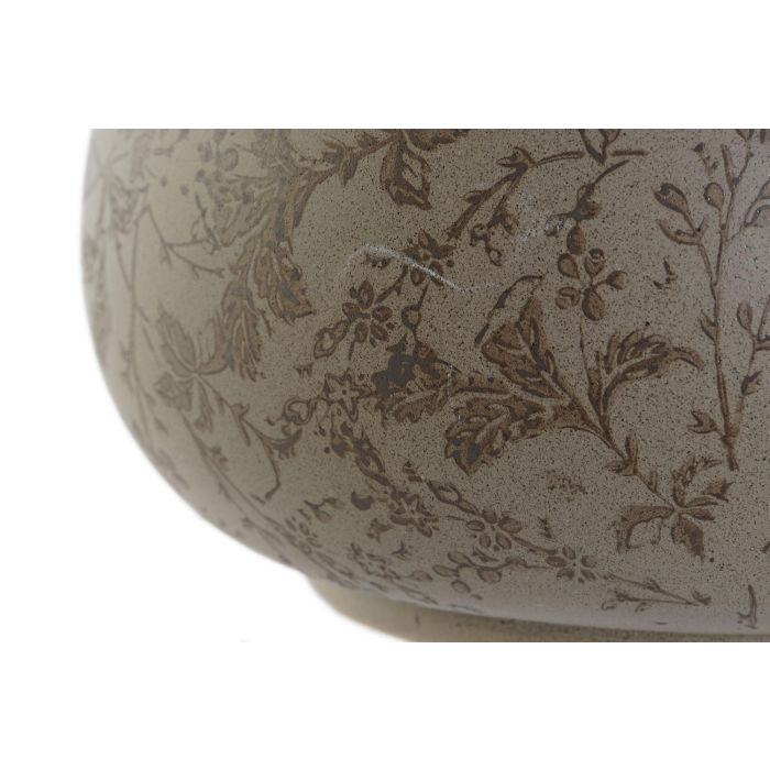 DKD Home Decor Jarrón Shabby Cottage 23 Gres Mate Marrón Verde 20 x 16 x 21 cm 2