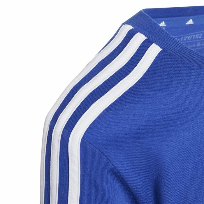 Camiseta de Manga Corta Infantil Adidas 3S Tib Azul Camiseta de Manga Corta Infantil Adidas 3S Tib Azul