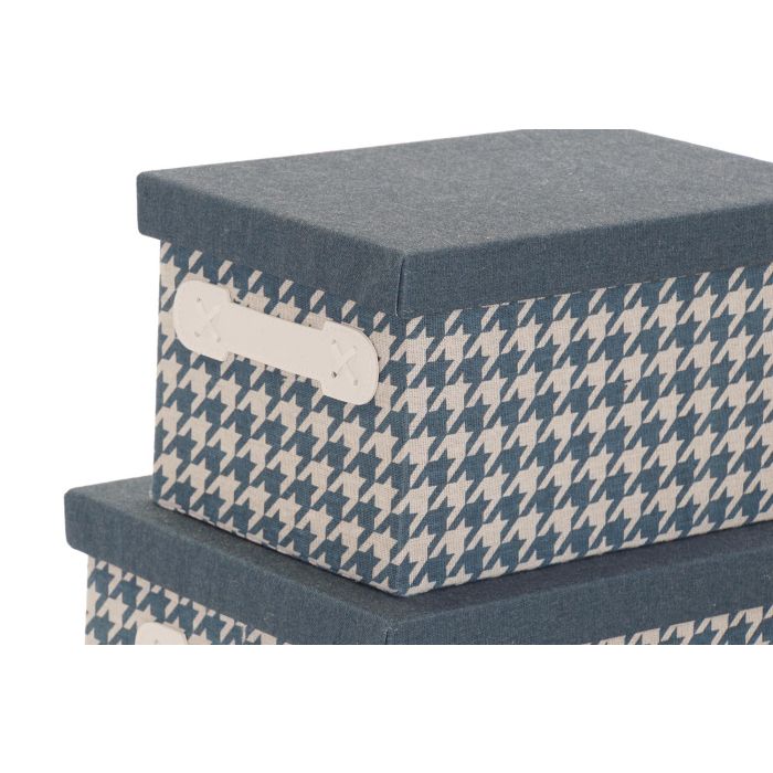 DKD Home Decor Caja de Almacenaje Decorativa Pata de gallo, Poliéster. Set de 3 Unidades, 30 cm Largo x 40 cm Ancho x 20 cm Alto, Colores Surtidos 1 DKD Home Decor Caja de Almacenaje Decorativa Pata de gallo, Poliéster. Set de 3 Unidades, 30 cm Largo x 40 cm Ancho x 20 cm Alto, Colores Surtidos 1