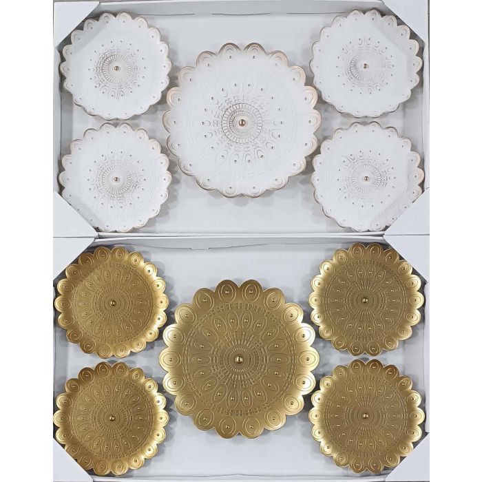 DKD Home Decor Decoración Pared Moderno Blanco Dorado Set 5 Piezas Surtidas 35x35 cm (2 Unidades) 1 DKD Home Decor Decoración Pared Moderno Blanco Dorado Set 5 Piezas Surtidas 35x35 cm (2 Unidades) 1